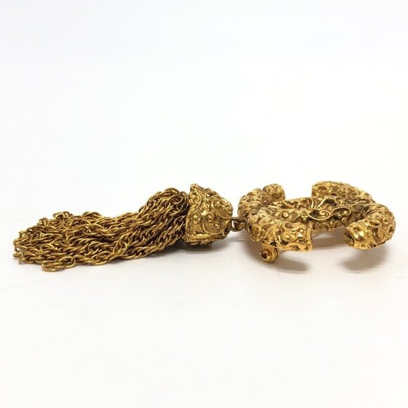 CHANEL Gold Coco Mark Brooch - Picture 2 of 10